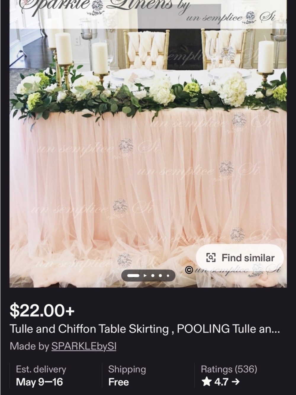 Tulle sweetheart tablecloth
